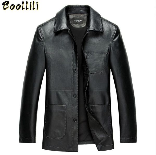 men's leather & faux boollili genuine jacket 100% goatskin coat windbreaker veste en cuir homme, Black
men's leather & faux boollili genuine jacket 100% goatskin coat windbreaker veste en cuir homme, Black