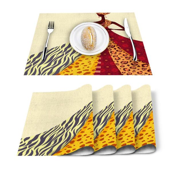 table runner african woman leopard skirt art printed kitchen placemat dining mat cotton linen pads cup mats home decor
table runner african woman leopard skirt art printed kitchen placemat dining mat cotton linen pads cup mats home decor