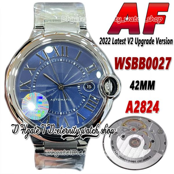 2022 af 42mm 05500027 a2824 automatic mechanical mens watch roman blue texture dial sapphire stainless case ss steel bracelet super version, Slivery;brown
2022 af 42mm 05500027 a2824 automatic mechanical mens watch roman blue texture dial sapphire stainless case ss steel bracelet super version, Slivery;brown