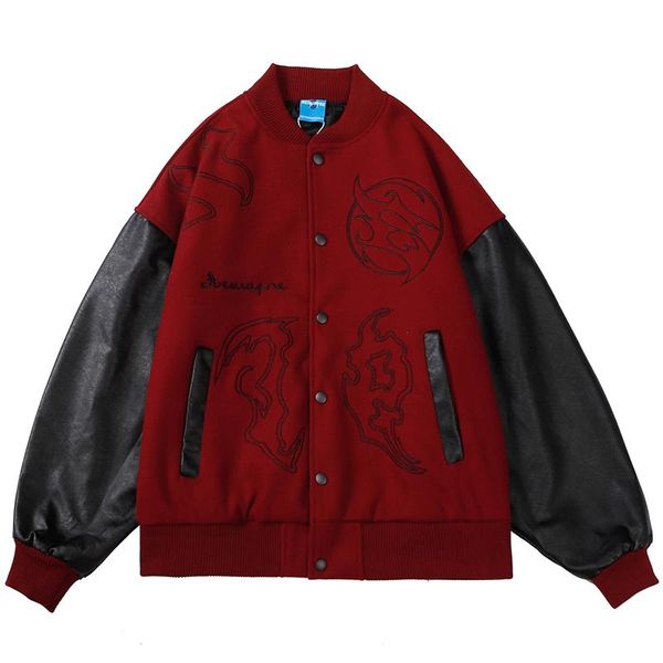 men's jackets hip hop baseball jacket coat men letter embroidery streetwear leather sleeve patchwork varsity college fashion vintage, Black;brown
men's jackets hip hop baseball jacket coat men letter embroidery streetwear leather sleeve patchwork varsity college fashion vintage, Black;brown
