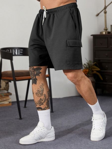 men flap pocket drawstring shorts q5ed#, Black
men flap pocket drawstring shorts q5ed#, Black