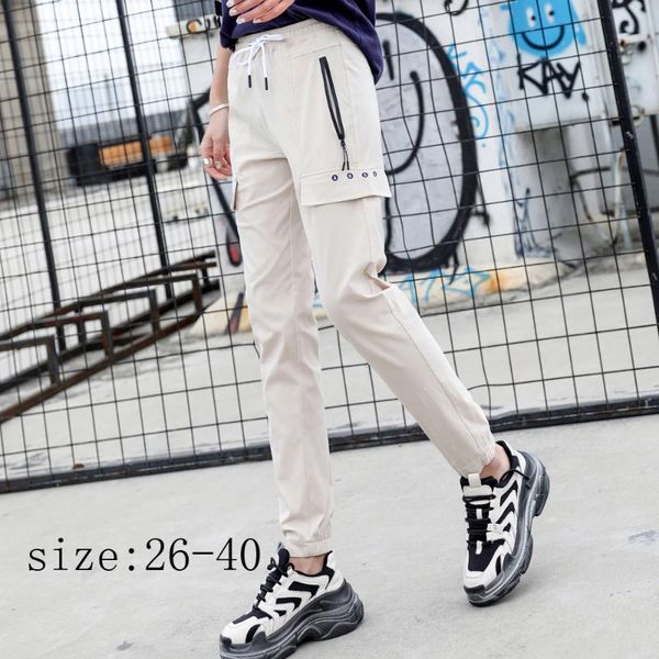 women's pants & capris women big size high waist students loose spring summer thin fat cargo overalls 5xl, Black;white
women's pants & capris women big size high waist students loose spring summer thin fat cargo overalls 5xl, Black;white