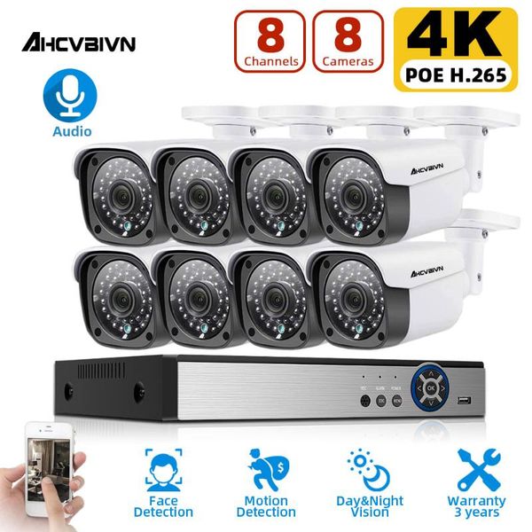 ultra hd poe video surveillance system network ip camera cctv kit 8mp h.265 nvr with 4/8x8mp weatherproof security wireless kits
ultra hd poe video surveillance system network ip camera cctv kit 8mp h.265 nvr with 4/8x8mp weatherproof security wireless kits