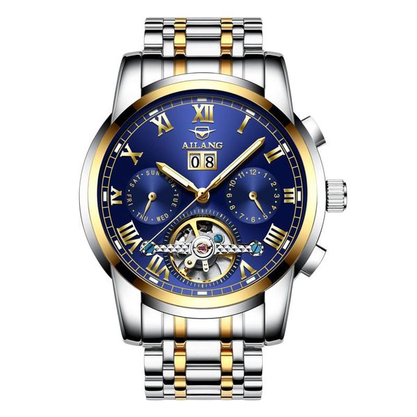 wristwatches ailang mechanical watch genuine men's 2021 multifunctional automatic calendar trendy waterproof, Slivery;brown
wristwatches ailang mechanical watch genuine men's 2021 multifunctional automatic calendar trendy waterproof, Slivery;brown