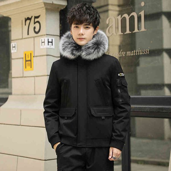 downs winter mid-length warm autumn cotton long down jacket men's coat, Black
downs winter mid-length warm autumn cotton long down jacket men's coat, Black