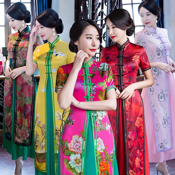 luxury cheongsam autumn vietnam audrey two piece cardigan long slim fit performance show cheongsam dr, Blue;red
luxury cheongsam autumn vietnam audrey two piece cardigan long slim fit performance show cheongsam dr, Blue;red