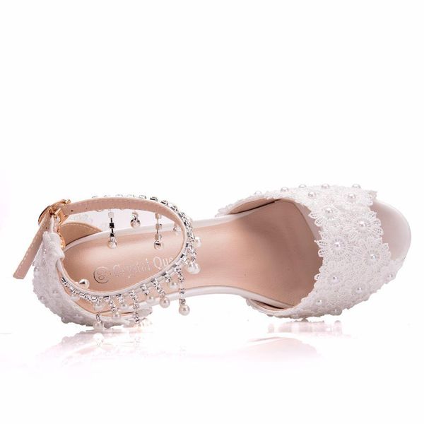 sandals fashion women platform sandals high heels waterproof female white lace wedding shoes pointed toe peep, Black
sandals fashion women platform sandals high heels waterproof female white lace wedding shoes pointed toe peep, Black