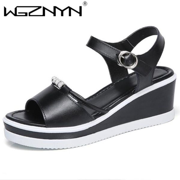 summer shoes woman sandals leather heel wedge female sponge cake with open toe thick, Black
summer shoes woman sandals leather heel wedge female sponge cake with open toe thick, Black