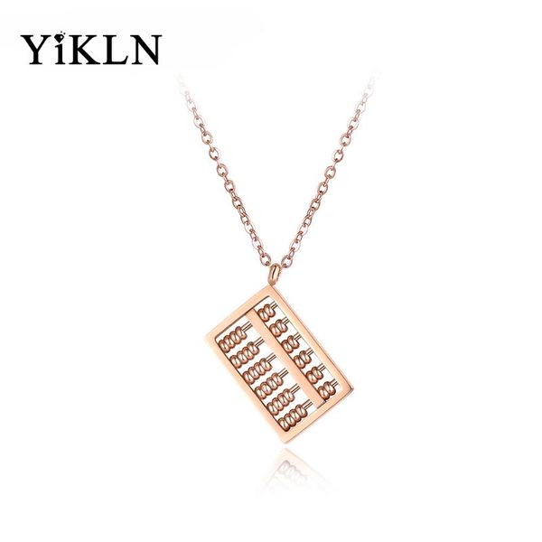 yikln creative chinese invented abacus chain & link necklaces jewelry titanium steel chokers pendant necklace for women yn18059, Golden;silver
yikln creative chinese invented abacus chain & link necklaces jewelry titanium steel chokers pendant necklace for women yn18059, Golden;silver