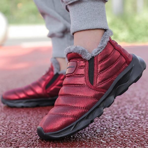 winter warm men women boots waterproof snow cotton shoes sneakers plus fleece, Black
winter warm men women boots waterproof snow cotton shoes sneakers plus fleece, Black