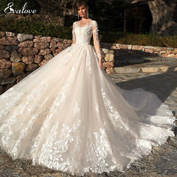 other wedding dresses evalove elegant scoop neck full sleeve a-line dress gorgeous appliques vintage bridal gown custom princess, White
other wedding dresses evalove elegant scoop neck full sleeve a-line dress gorgeous appliques vintage bridal gown custom princess, White