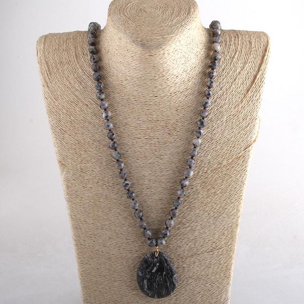 pendant necklaces md fashion bohemian tribal jewelry 8mm stone long knotted dorp for women jewerlry, Silver
pendant necklaces md fashion bohemian tribal jewelry 8mm stone long knotted dorp for women jewerlry, Silver
