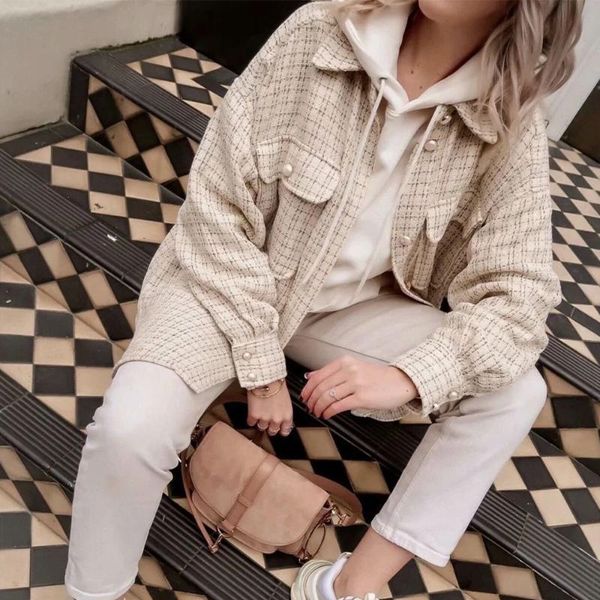autumn winter women jacket pearl buttons warm tweed coat oversized chic fashion streetwear female outfits women's jackets, Black;brown
autumn winter women jacket pearl buttons warm tweed coat oversized chic fashion streetwear female outfits women's jackets, Black;brown