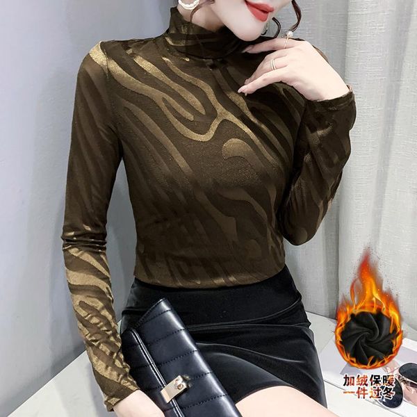 women's t-shirt fall winter european clothes fashion print mesh with fleece long sleeve bottoming shirt tees, White
women's t-shirt fall winter european clothes fashion print mesh with fleece long sleeve bottoming shirt tees, White