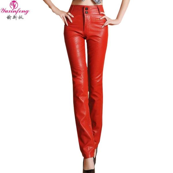women's pants & capris yuxinfeng spring autumn plus size faux leather women button pockets zipper slim straight trousers ffemale orange, Black;white
women's pants & capris yuxinfeng spring autumn plus size faux leather women button pockets zipper slim straight trousers ffemale orange, Black;white