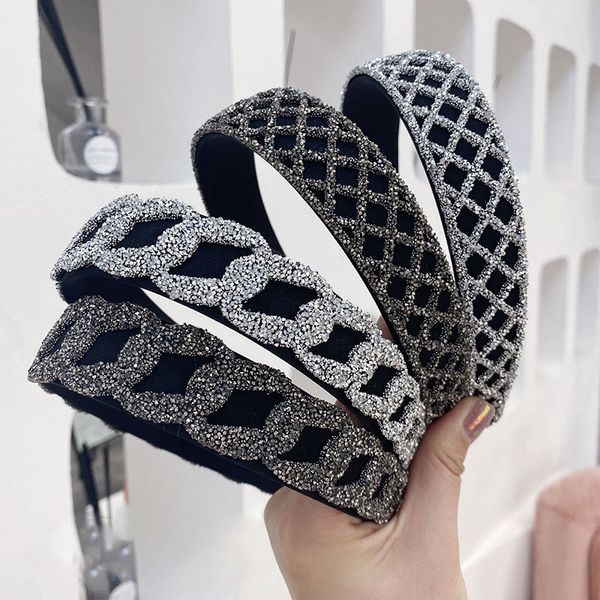 fashion women's rhinestone hairband wide side resin chain headband casual party travel hair hoop hair accessories, Silver
fashion women's rhinestone hairband wide side resin chain headband casual party travel hair hoop hair accessories, Silver