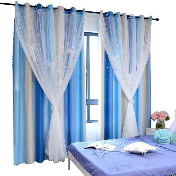 curtain & drapes double layer blackout fabric gradient stripe hollow star curtains in the living room shade tulle cloth home deco
curtain & drapes double layer blackout fabric gradient stripe hollow star curtains in the living room shade tulle cloth home deco