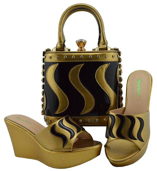 matching shoes and bag set gold color italian ladies shoe decorated with rhinestone african party md005 dress, Black
matching shoes and bag set gold color italian ladies shoe decorated with rhinestone african party md005 dress, Black
