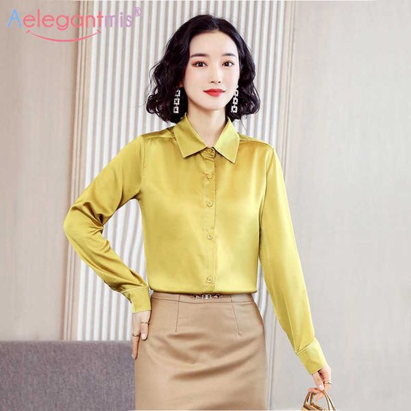 aelegantmis loose turn-down collar satin women blouse office lady long sleeve female chiffon blouses ladies casual shirts 210607, White
aelegantmis loose turn-down collar satin women blouse office lady long sleeve female chiffon blouses ladies casual shirts 210607, White