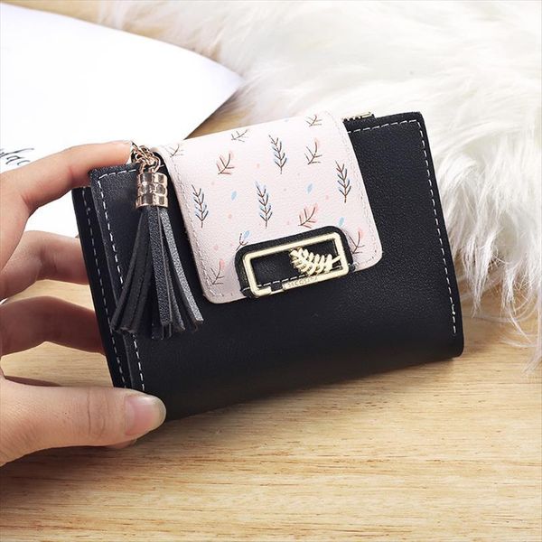 tassel women wallet small cute short leather wallets leaf zipper purses portefeuille female purse clutch, Red;black
tassel women wallet small cute short leather wallets leaf zipper purses portefeuille female purse clutch, Red;black