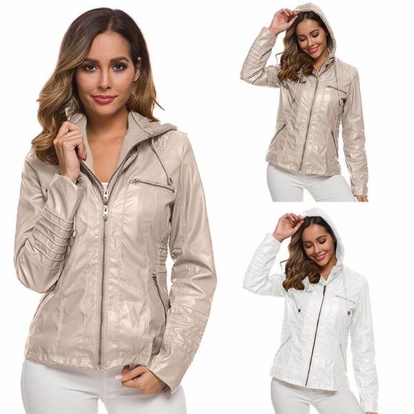 women's leather & faux women autumn winter long sleeve zipper short soft jacket motorcycle pu coat, Black
women's leather & faux women autumn winter long sleeve zipper short soft jacket motorcycle pu coat, Black