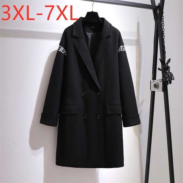ladies winter plus size women clothing overcoat for large long sleeve loose black button pocket woollen coat - 211103
ladies winter plus size women clothing overcoat for large long sleeve loose black button pocket woollen coat - 211103