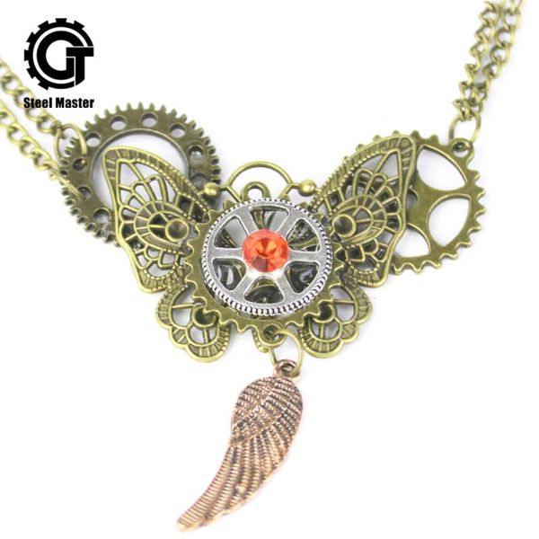 pendant necklaces 2021 fashion jewelry steampunk gear butterfly necklace metal vintage accessories, Silver
pendant necklaces 2021 fashion jewelry steampunk gear butterfly necklace metal vintage accessories, Silver