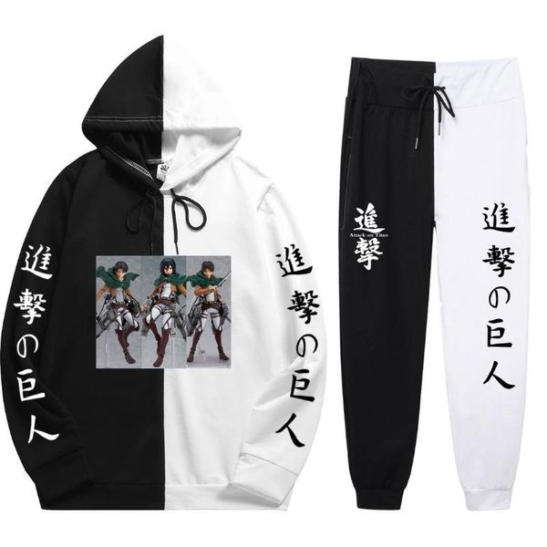 jogging clothing 2021 anime attack on titan hoodie pants casual men women tracksuits suits harajuku, Black;red
jogging clothing 2021 anime attack on titan hoodie pants casual men women tracksuits suits harajuku, Black;red
