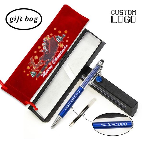 ballpoint pens christmas gift custom logo metal pen year creative touch screen crystal school office supplies with case bag, Blue;orange
ballpoint pens christmas gift custom logo metal pen year creative touch screen crystal school office supplies with case bag, Blue;orange