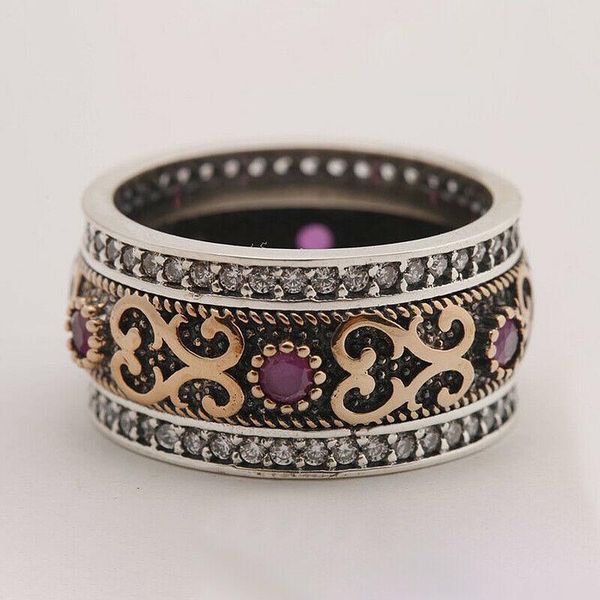 cluster rings women fashion vintage turkish round cut crystal band jewelry size#6-10, Golden;silver
cluster rings women fashion vintage turkish round cut crystal band jewelry size#6-10, Golden;silver