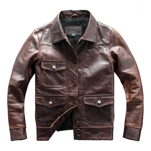 men's leather & faux 2021 vintage brown japan style men casual jacket plus size xxxl genuine cowhide autumn slim fit short coat, Black
men's leather & faux 2021 vintage brown japan style men casual jacket plus size xxxl genuine cowhide autumn slim fit short coat, Black