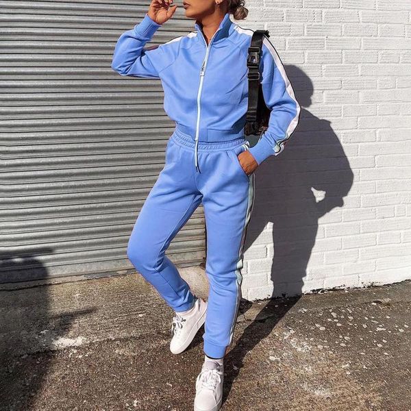 40# tracksuits women solid patchwork zipper cardigan sportswear 2pc set ladies loungewear loose sports suit gym clothing yoga outfit
40# tracksuits women solid patchwork zipper cardigan sportswear 2pc set ladies loungewear loose sports suit gym clothing yoga outfit