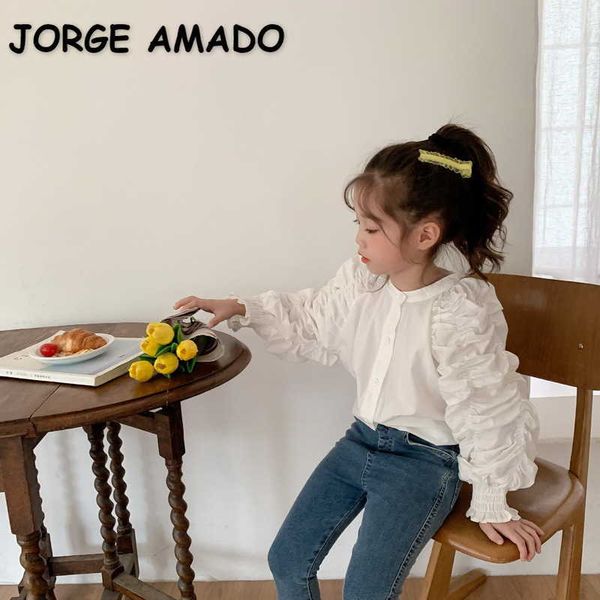 wholesale spring korean style teenagers girls shirts soild color puff sleeves cute blouses children clothes e278 210610, White;black
wholesale spring korean style teenagers girls shirts soild color puff sleeves cute blouses children clothes e278 210610, White;black