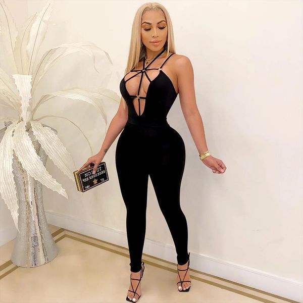 halter deep v neck women romper bodycon sleeveless backless night club party rompers and jumpsuits body combinaison femme, Black;white
halter deep v neck women romper bodycon sleeveless backless night club party rompers and jumpsuits body combinaison femme, Black;white