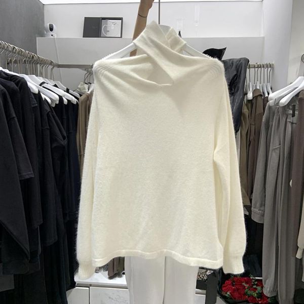 women's sweaters woman women knitted long sleeve solid color sweater chic style shoulder fall 2021, White;black
women's sweaters woman women knitted long sleeve solid color sweater chic style shoulder fall 2021, White;black