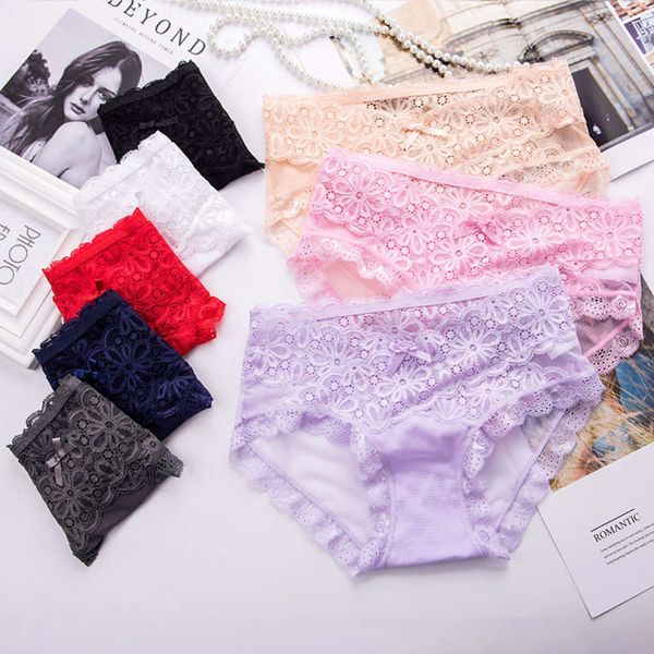 panties summer thin perspective mesh lace hollow pure cotton file comfortable and breathable middle waist women's triangle underwear, Black;pink
panties summer thin perspective mesh lace hollow pure cotton file comfortable and breathable middle waist women's triangle underwear, Black;pink