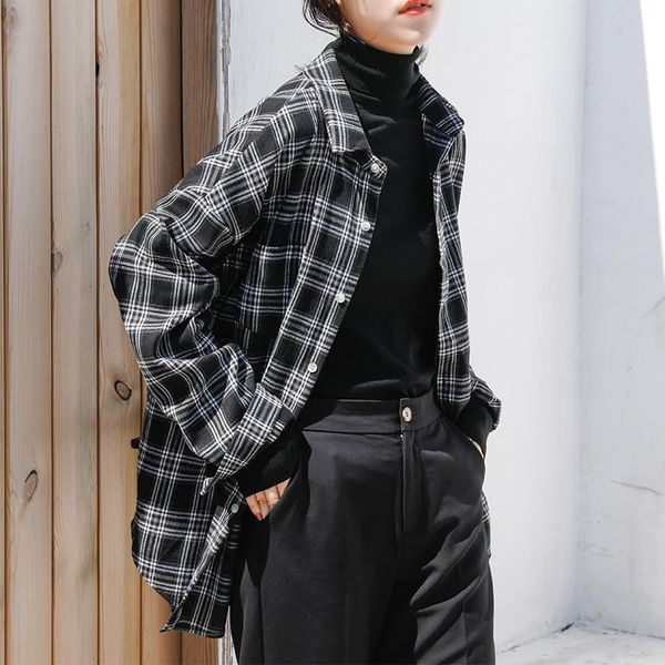 women's blouses & shirts women shirt black red long sleeve plaid vintage casual blouse loose ladies plus size spring autumn summer 202, White
women's blouses & shirts women shirt black red long sleeve plaid vintage casual blouse loose ladies plus size spring autumn summer 202, White