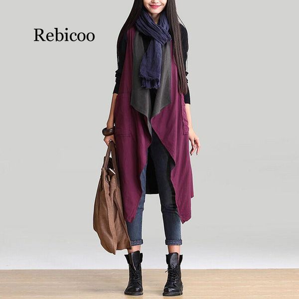women's jackets jacket women casual long chalecos para mujer spliced both sides art fan loose solid coats cardigan gilet femme chaleco, Black;brown
women's jackets jacket women casual long chalecos para mujer spliced both sides art fan loose solid coats cardigan gilet femme chaleco, Black;brown