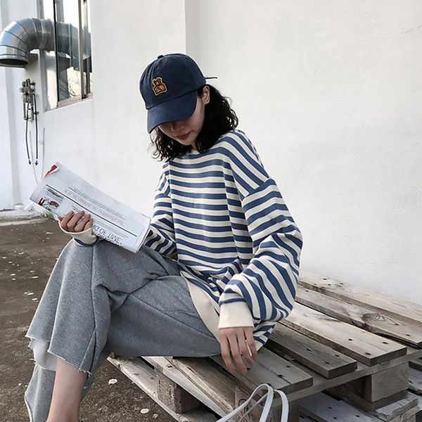women's hoodies & sweatshirts 2021 autumn women harajuku gothic stripe cotton hoodie clothes long sleeve loose kawaii korean thin sweat, Black
women's hoodies & sweatshirts 2021 autumn women harajuku gothic stripe cotton hoodie clothes long sleeve loose kawaii korean thin sweat, Black
