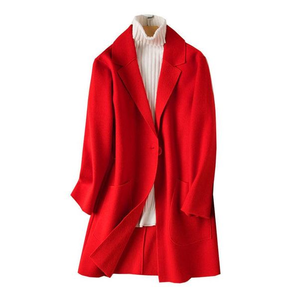 women's wool & blends double-sided coat women woolen blended winter female mid-length coats for, Black
women's wool & blends double-sided coat women woolen blended winter female mid-length coats for, Black