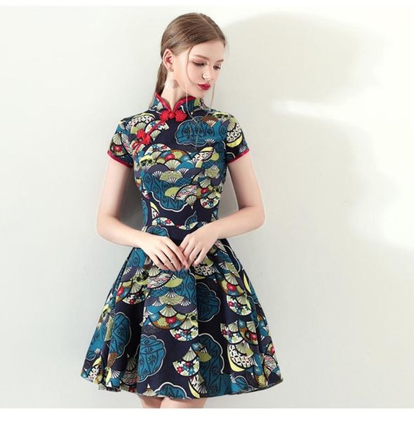 cheongsam short chinese skirt improved modern dress fashion retro fishtail girl qipao ethnic clothing, Red
cheongsam short chinese skirt improved modern dress fashion retro fishtail girl qipao ethnic clothing, Red