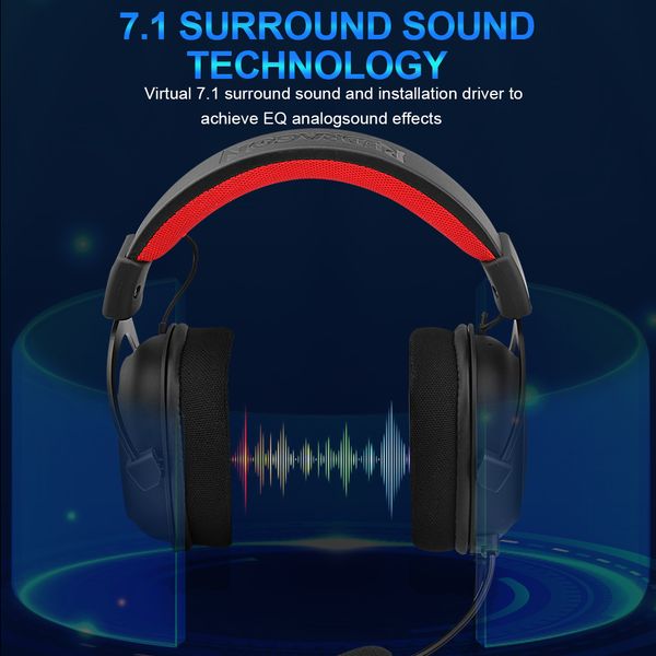 redragon zeus x h510 rgb gaming usb headphone noise cancelling 7.1 surround compute headset earphones microphone for pc ps4