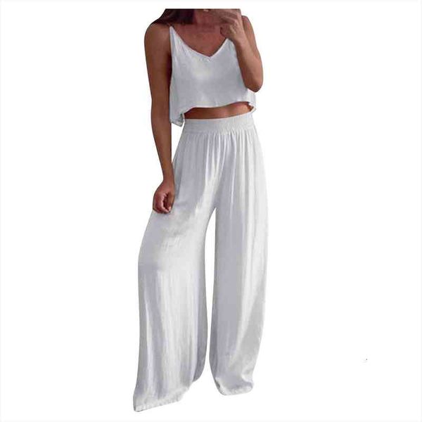 womens trouser suits solid color suspender and wide leg pants cotton linen suit setup ladies oversize trouser suit costume, White
womens trouser suits solid color suspender and wide leg pants cotton linen suit setup ladies oversize trouser suit costume, White