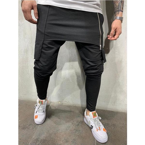 men's pants thin streetwear harlan oblique zipper pockets feet casual street clothing sweatpants, Black
men's pants thin streetwear harlan oblique zipper pockets feet casual street clothing sweatpants, Black