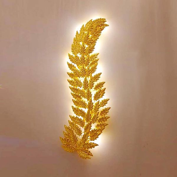 wall lamp personality gold lamps h120cm aluminium alloy light living room rest foyer golden sconce leaf
wall lamp personality gold lamps h120cm aluminium alloy light living room rest foyer golden sconce leaf