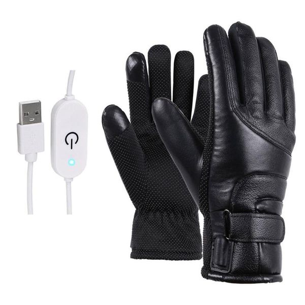 cycling gloves winter electric heated waterproof windproof warm heating screen christmas gift, Black 
cycling gloves winter electric heated waterproof windproof warm heating screen christmas gift, Black