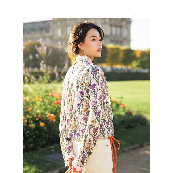 women's blouses & shirts blouses medium high collar literary retro floral holiday style loose long sleeve women blouse 10ir, White
women's blouses & shirts blouses medium high collar literary retro floral holiday style loose long sleeve women blouse 10ir, White