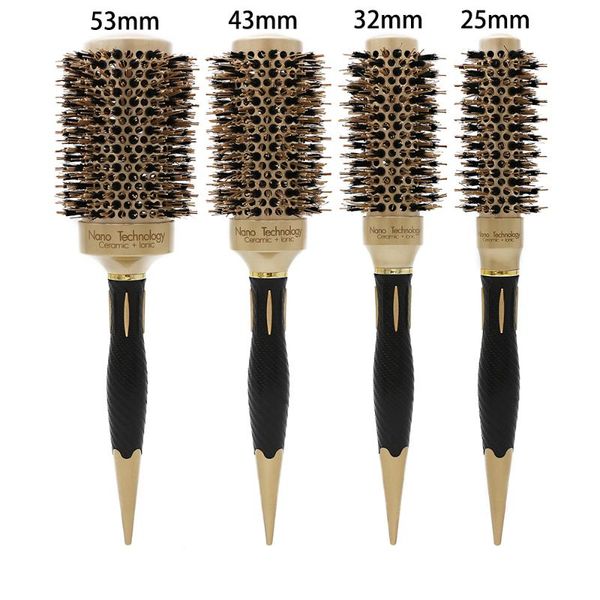 hair brushes selling 4 set differen durable ceramic iron aluminium tube gold round comb dressing brush salon styling barrel, Silver
hair brushes selling 4 set differen durable ceramic iron aluminium tube gold round comb dressing brush salon styling barrel, Silver