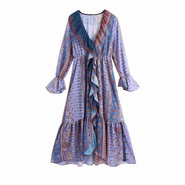 vuwwyv summer purple print chiffon patchwork ruffle woman dresses long puff sleeve pleated midi dress women vestidos 210430, Black;gray
vuwwyv summer purple print chiffon patchwork ruffle woman dresses long puff sleeve pleated midi dress women vestidos 210430, Black;gray