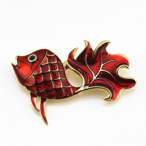 pins, brooches 2021 european and american retro style enamel red carp temperament fashion delicate brooch, Gray
pins, brooches 2021 european and american retro style enamel red carp temperament fashion delicate brooch, Gray